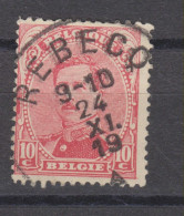 COB 138 Oblitération Centrale REBECQ - 1915-1920 Albert I.