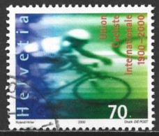 Switzerland 2000. Scott #1066 (U) Intl. Cycling Union, Cent. (Complete Issue) - Gebruikt