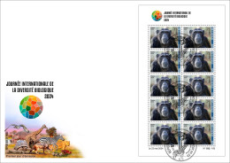 MALI 2024 FDC MS 10V - CHIMPANZEE CHIMPANZEES CHIMPANZE MONKEY MONKEYS APES- INTERNATIONAL DAY BIODIVERSITY - Chimpanzés