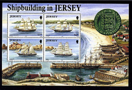 Jersey ** Bloc N° 6 - La Construction Navale à Jersey. Voiliers - Jersey