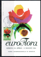 ITALIA REPUBBLICA ITALY REPUBLIC 1991 MANIFESTAZIONE EUROFLORA FIERA DI GENOVA LIRE 750 CARTOLINA MAXI MAXIMUM CARD - Maximumkaarten