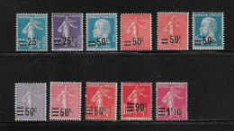 FRANCE  ( FR2  - 129  )   1926  N° YVERT ET TELLIER    N°  217/228   N** - Unused Stamps