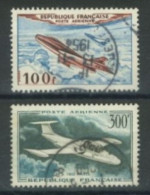 FRANCE - 1954/57 - AIR PLANES STAMPS SET OF 2, USED - Usados