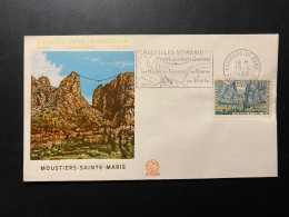 Enveloppe 1er Jour "Moutiers Sainte Marie" 19/06/1965 - Flamme - 1436 - Historique N° 536 - 1960-1969