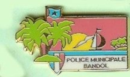 @@ Bandol Palmier Voilier Police Municipale Var PACA (2.3x1.4) EGF @@ Pol104b - Policia