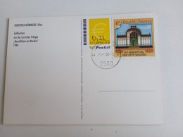 D203014  Österreich   Postkarte Vom 29.06.2002 Mit Ergänzungsmarke € 0,22  Mit Stempel  Baden Bei Wien - Storia Postale