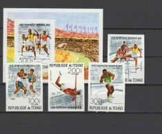 Chad - Tchad 1976 Olympic Games Montreal, Athletics, Boxing Etc. Set Of 4 + S/s Imperf. MNH -scarce- - Sommer 1976: Montreal