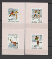 Chad - Tchad 1976 Olympic Games Montreal, Athletics, Boxing Etc. Set Of 4 S/s Imperf. MNH -scarce- - Verano 1976: Montréal