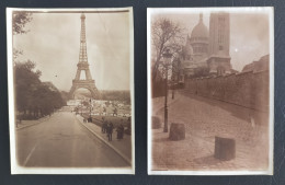Photos Anciennes Paris 1934 Tour Eiffel Sacré-cœur - Orte