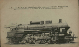 A.M.A.V.  301, 501 P. Sz. , Schmidt Tulhevitös Pacific-jellegü Gyorsvonatmozdonya - Budapest 1911 - Trains