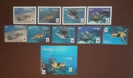 Penhryn 2014 - WWF , Fauna,Reptiles.Turtles,complete Series And Block,perforated,MNH ,Mi.Bl.757-765,Bl.111 - Penrhyn