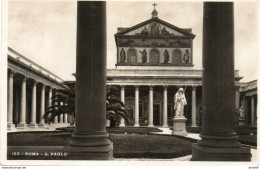 1937 CARTOLINA CON ANNULLO ROMA S. PAOLO - Andere Monumenten & Gebouwen
