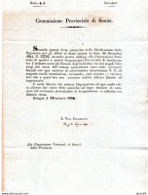 1844  BOLOGNA  RICHIESTA ELENCHI VACCINATI - Documents Historiques