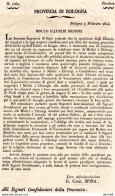 1827 BOLOGNA COMMISSIONE PROVINCIALE DI VACCINAZIONI - Decreti & Leggi