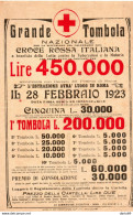 1923 CROCE ROSA  GRANDE TOMBOLA - Affiches