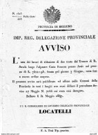 1847 BELLUNO ASTA DEI LAVORI DI RIDUZIONE STRADALE - Historische Documenten