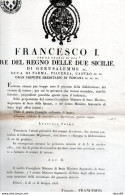 1828 PORTICI DECRETO PER LA PRODUZIONE DI CREMOR DI TARTARO - Documents Historiques