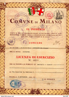 1929 MILANO LICENZA COMMERCIALE - Boda