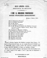 1851 BELLUNO NOMINA INGEGNERE CIVILE GIOVANNI SQUARCINA - Historical Documents