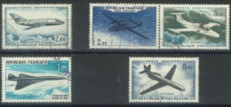 FRANCE - 1960/69 - AIR PLANES STAMPS SET OF 5, USED - Oblitérés