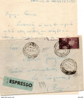 1949 LETTERA ESPRESSO CON ANNULLO MARINA DI MASSA - Correo Urgente/neumático
