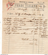 1894 FATTURA  CRESPINO ROVIGO VERDI TIZIANO CALZATURE PELLAMI - Italien
