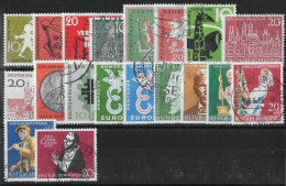 ALLEMAGNE REPUBLIQUE FEDERALE - ANNEE 1958 - 19 VALEURS - OBLITERES - TOUS DIFFERENTS - Used Stamps