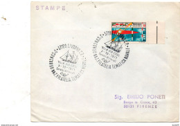 1971 LETTERA CON ANNULLO LIVORNO - 3 CONCORSO FILATELIA TEMATICA NAVALE - FDC