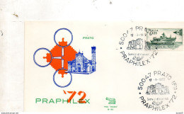 1972  LETTERA CON ANNULLO  PRATO - PRAPHILEX - FDC