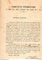 1892 ACIREALE - COMITATO PROMOTORE IN DIFESA DELLA PRONTA APPLICAZIONE DELLA CLAUSOLA PER I VINI - Historische Documenten
