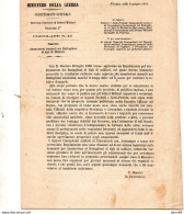 1866 FIRENZE -  AMMISSIONI ANNUALI NEI BATTAGLIONI DI FIGLI DI MILITARI - Documents Historiques