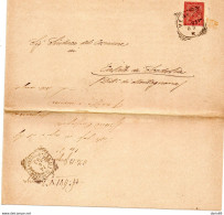 1893 LETTERA CON ANNULLO VENEZIA + CASALE DI SCODOSIA PADOVA - PAGAMENTO DELLE IMPOSTE DOVUTE DAI PARROCI - Poststempel