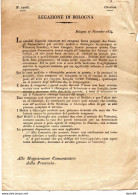 1834 LEGAZIONE DI BOLOGNA - Documents Historiques