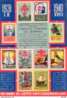 1940 CARTOLINA CONCORSO 10 ANNI DI LOTTA ANTITUBERCOLARE - Publicité