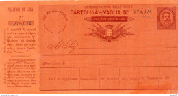 CARTOLINA VAGLIA - Postwaardestukken