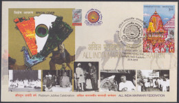 Inde India 2010 Special Cover Marwari Federation, Peacock, Indian Flag, Business, Camel, Pictorial Postmark - Brieven En Documenten