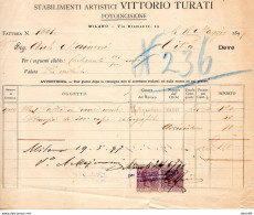 1897 MILANO STABILIMENTI ARTISTICI VITTORIO TURATI FOTOINCISIONE - Italia