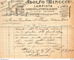 1909 FIRENZE ADOLFO MINUCCI - LAMPISTA - Italia