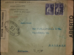 TIPO CERES - WWI - MARCOFILIA - CENSURAS (DUPLA ABERTURA DE CENSOR) - Brieven En Documenten