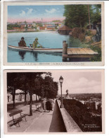 16 - ANGOULEME. - Les Bords De La Charente à Bourgine-Park. - Les Remparts - 2 Cartes Postales Ancienne - Angouleme