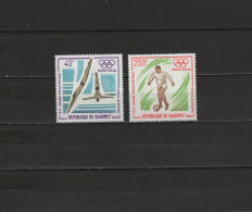 Dahomey 1976 Olympic Games Montreal, High Jump, Football Soccer Set Of 2 MNH - Sommer 1976: Montreal