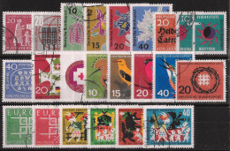 ALLEMAGNE REPUBLIQUE FEDERALE - ANNEE 1963 - 22 VALEURS - OBLITERES - TOUS DIFFERENTS - Used Stamps
