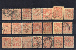 France Type Sage 21 Timbres Pour Recherches - 1876-1898 Sage (Tipo II)