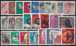 ALLEMAGNE REPUBLIQUE FEDERALE - ANNEE 1967 - 26 VALEURS - OBLITERES - TOUS DIFFERENTS - Used Stamps