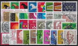 ALLEMAGNE REPUBLIQUE FEDERALE - ANNEE 1969 - 34 VALEURS - OBLITERES - TOUS DIFFERENTS - Used Stamps