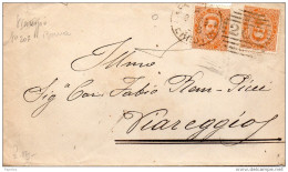 1889   LETTERA CON ANNULLO ROMA X VIAREGGIO - Poststempel