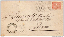 1881   LETTERA CON ANNULLO ROMA - Poststempel