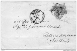 1876   LETTERA CON ANNULLO ROMA - Poststempel