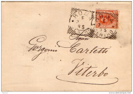 1896   LETTERA CON ANNULLO ROMA - Poststempel