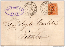 1890 LETTERA CON ANNULLO ROMA - Marcophilie